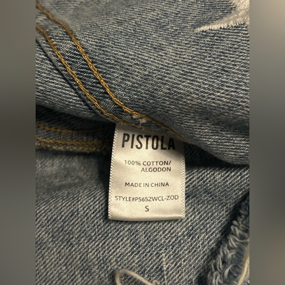 Pistola Brando Star Embroidery Denim Jacket Size Small Fall Winter Festival Boho - Picture 10 of 11